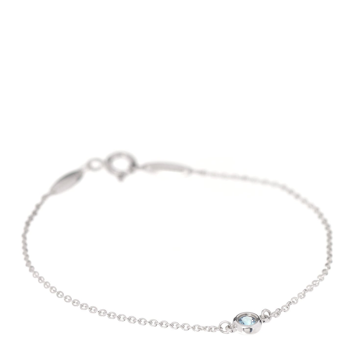 Sterling Silver Aquamarine Elsa Peretti Color By The Yard Bracelet