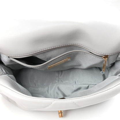 Chanel Lambskin Quilted Medium Chanel 19 Flap Grey 5 of 10