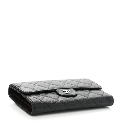 Chanel Caviar Quilted Large Flap Wallet Black 4 of 8