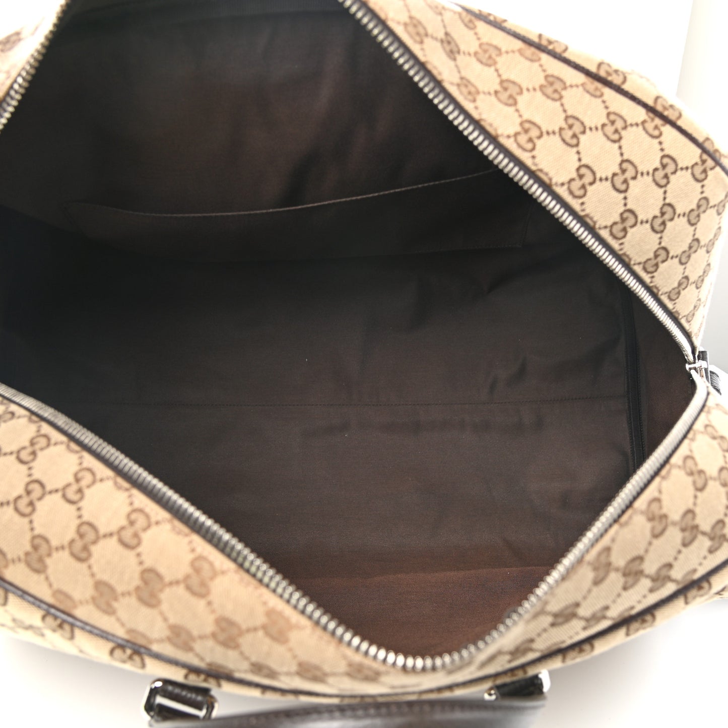 Monogram Dollar Calfskin Large Boston Duffle Bag Beige Ebony Testa di Moro Marrone Scuro