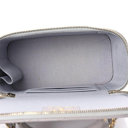 Chanel Lambskin Quilted Small Top Handle Vanity Case With Chain Light Grey 9 of 15