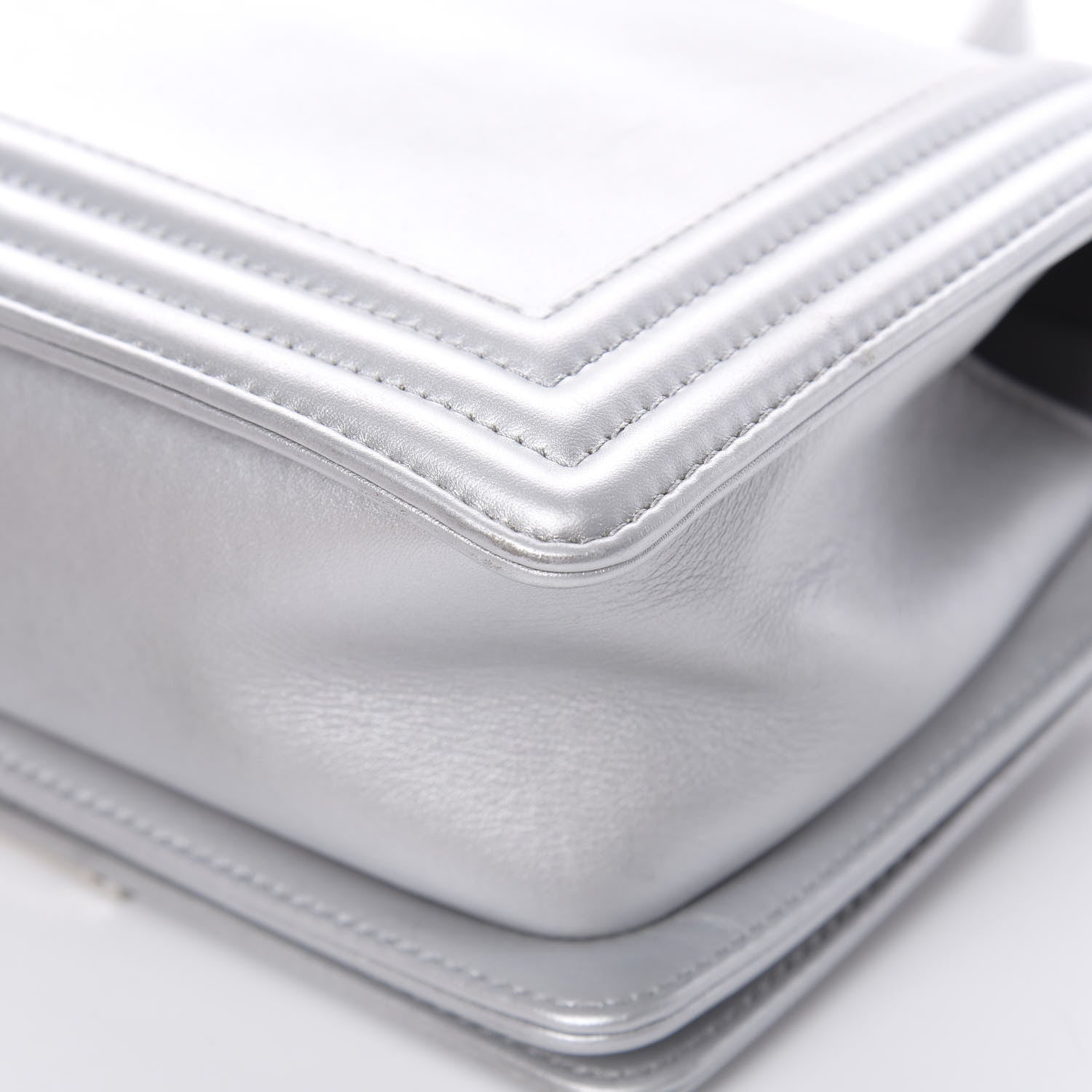 Chanel Metallic Lambskin LED Small Boy Flap Silver 11 of 17
