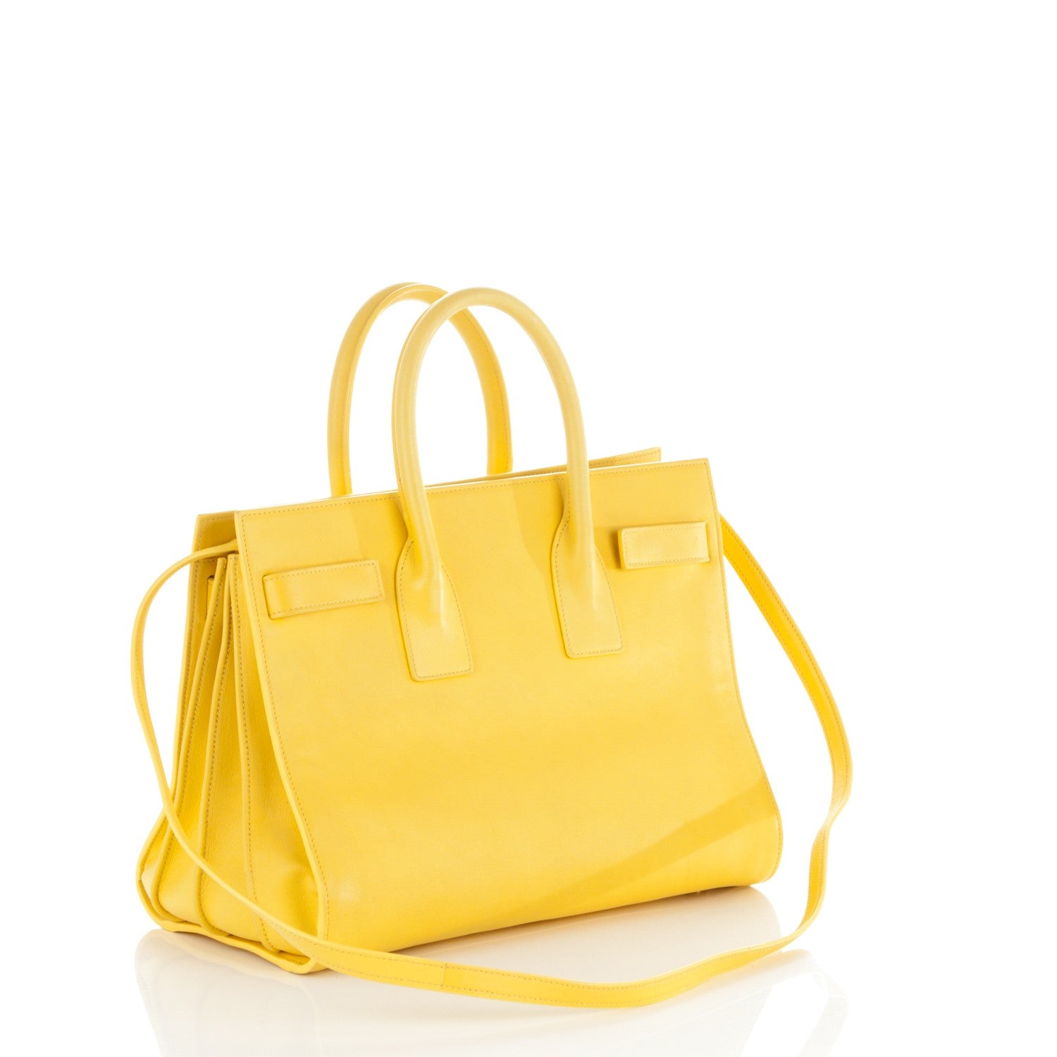 Saint Laurent Calfskin Small Sac De Jour Bag Yellow 5 of 8
