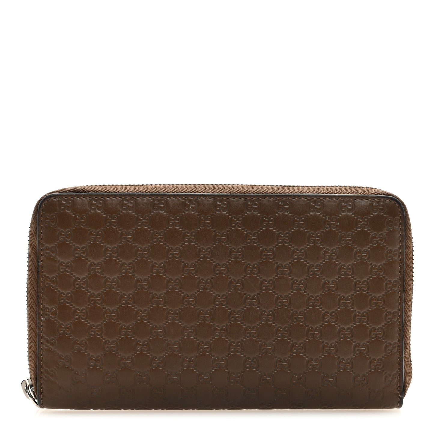 Shine Microguccissima Zip Around Organizer Wallet Acero
