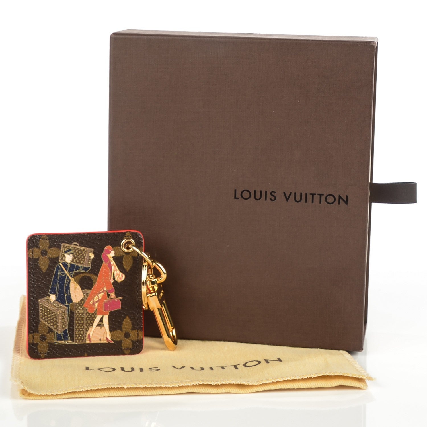 Louis Vuitton Monogram Illustre Groom Bag Charm Key Ring 7 of 8