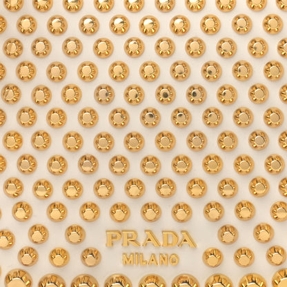 Prada City Calfskin Studded Small Margit Bag White 8 of 10