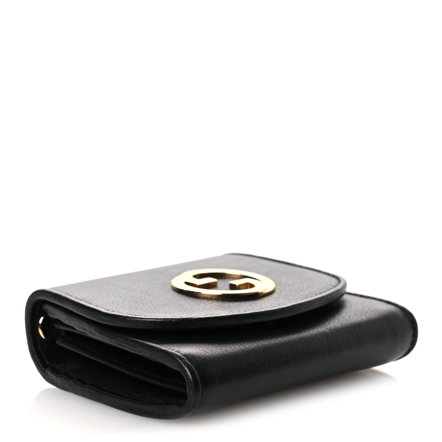 Gucci Roxy Calfskin Medium Blondie Chain Wallet Black 4 of 11