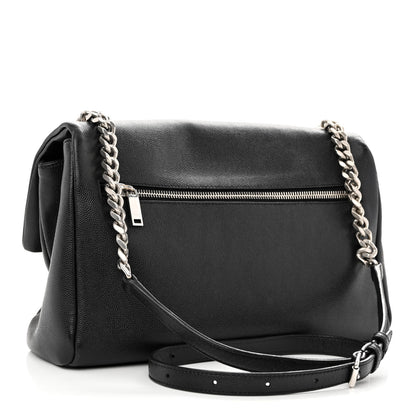 Saint Laurent Grain De Poudre Medium West Hollywood Monogram Fold-Over Black 5 of 22