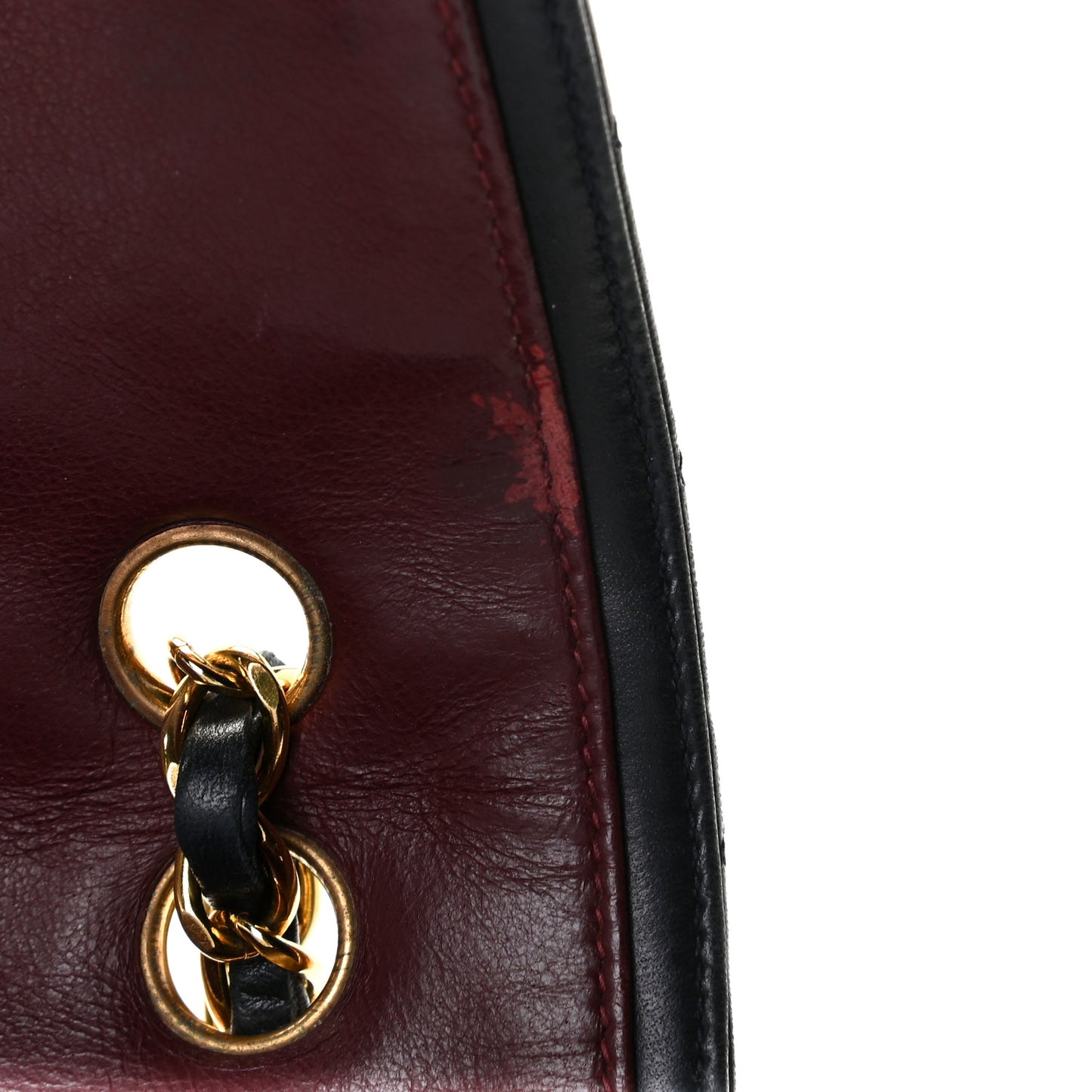 Lambskin Quilted Medium Single Flap Navy Blue