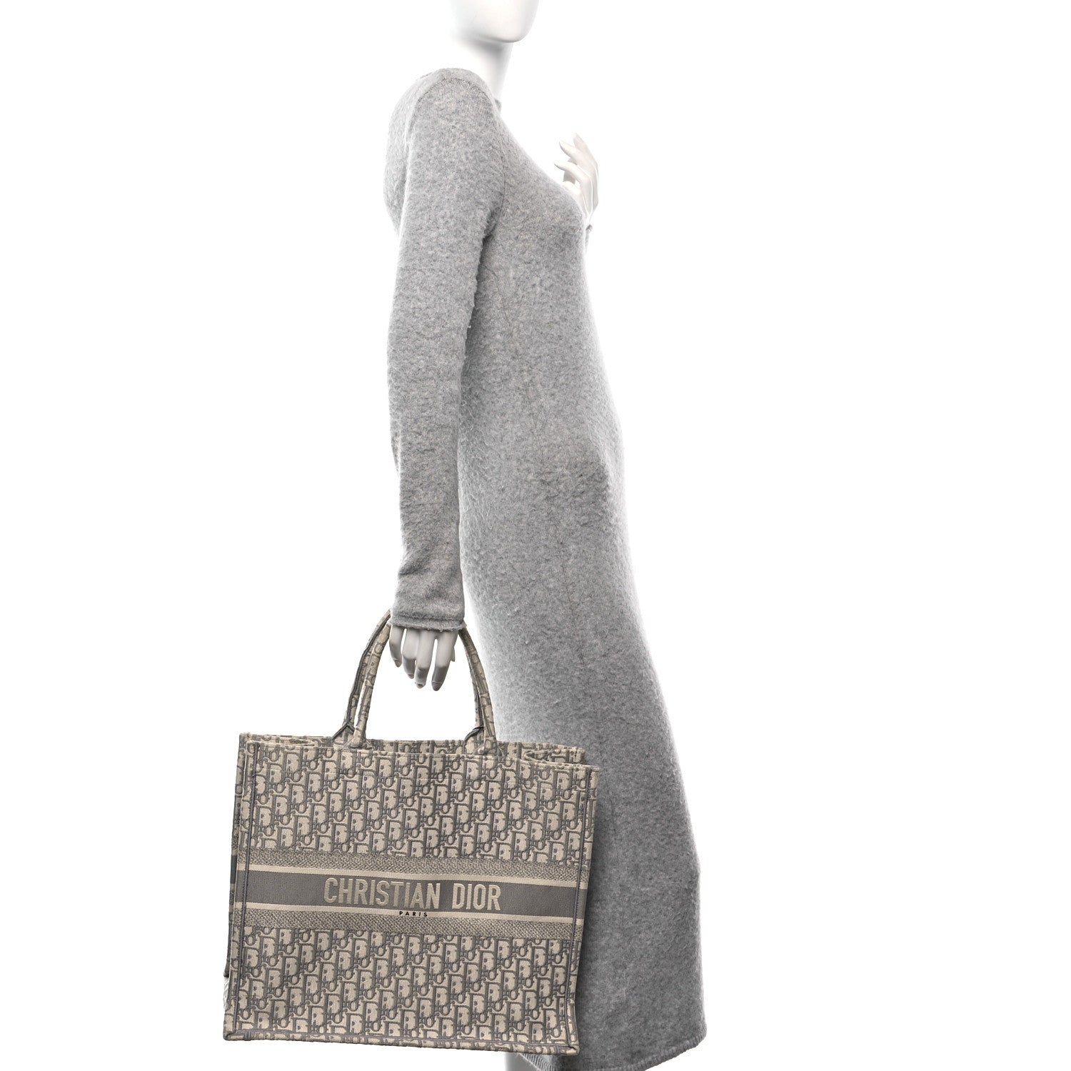 Christian Dior Oblique Large Book Tote Grey 2 of 14