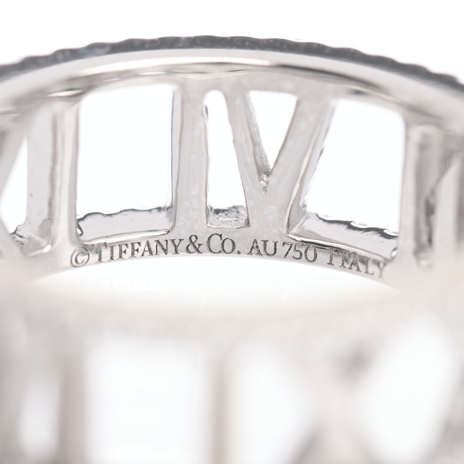 Tiffany 18K White Gold Diamond Atlas Open Pave Ring 51 5.75 4 of 4