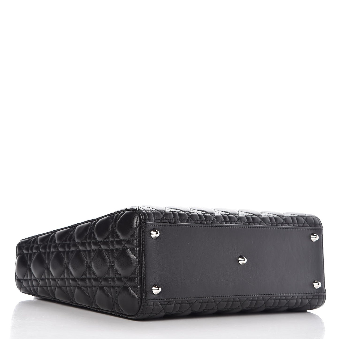 Lambskin Cannage Large Lady Dior Black