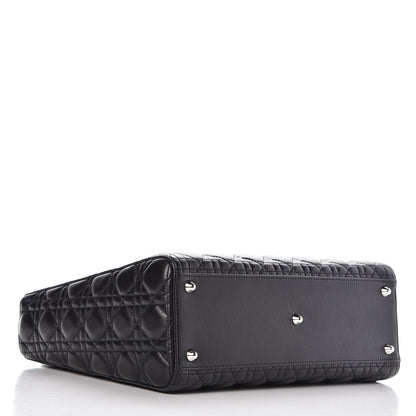 Christian Dior Lambskin Cannage Large Lady Dior Black 5 of 8