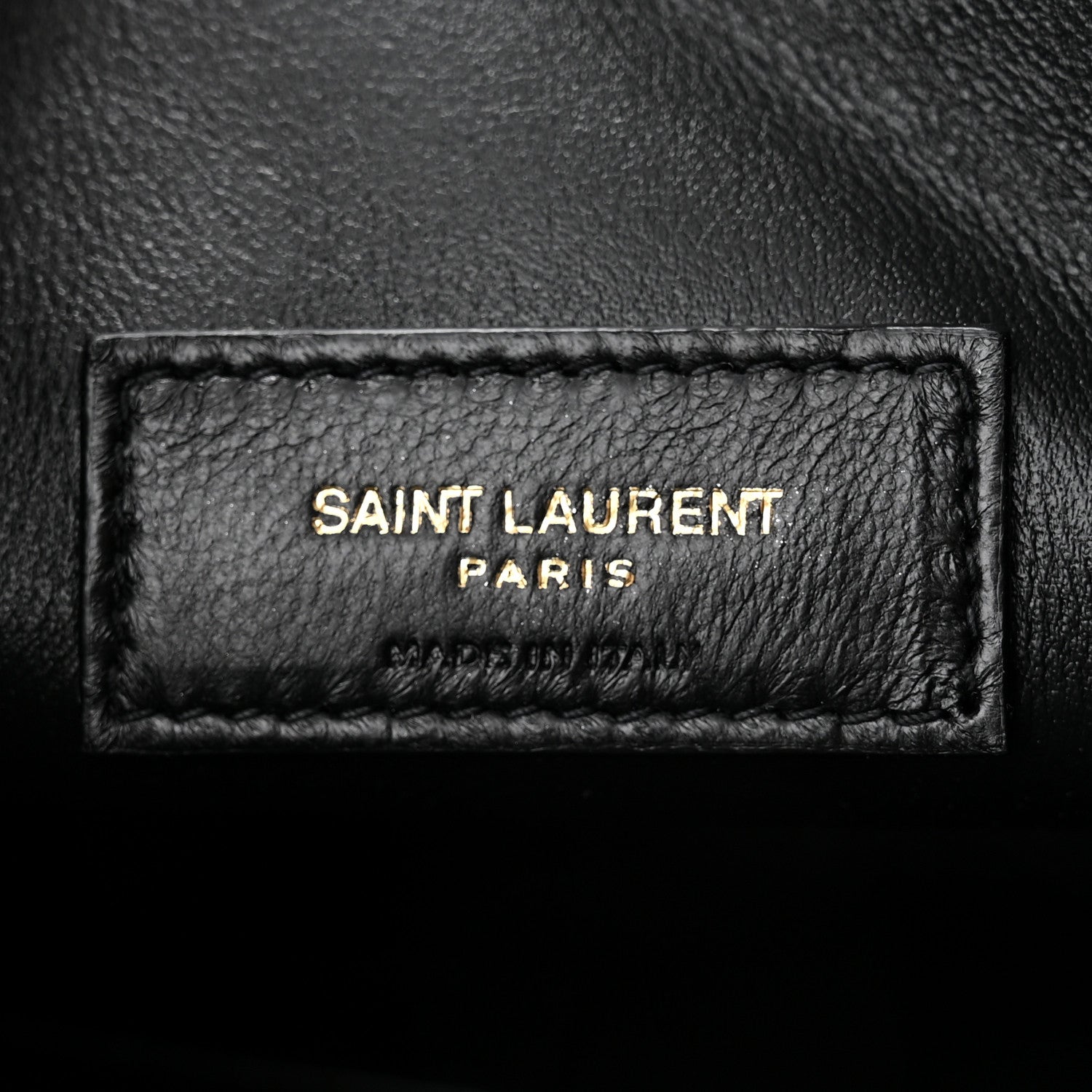 Saint Laurent Calfskin Crocodile Embossed Paris Mini Toy Shopper Tote Black 6 of 10