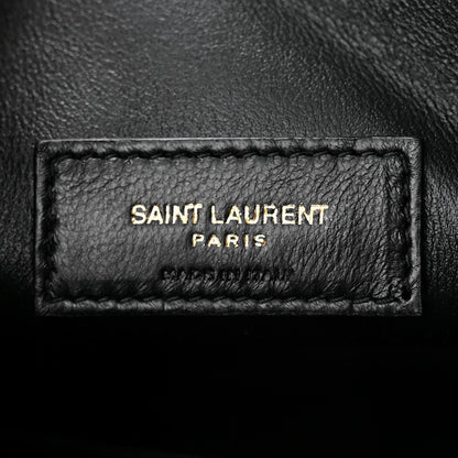 Saint Laurent Calfskin Crocodile Embossed Paris Mini Toy Shopper Tote Black 6 of 10