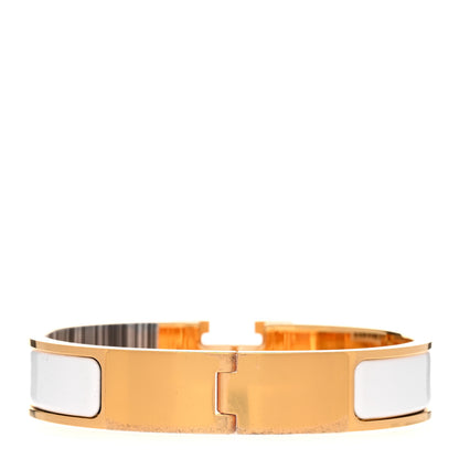 Hermes Enamel Narrow Clic Clac H Bracelet PM White 3 of 5