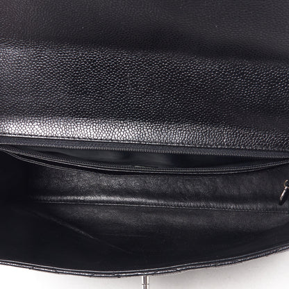 Chanel Caviar Quilted Jumbo Kelly Flap Black 7 of 10