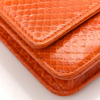 Chanel Snakeskin Wallet On Chain WOC Orange 13 of 16
