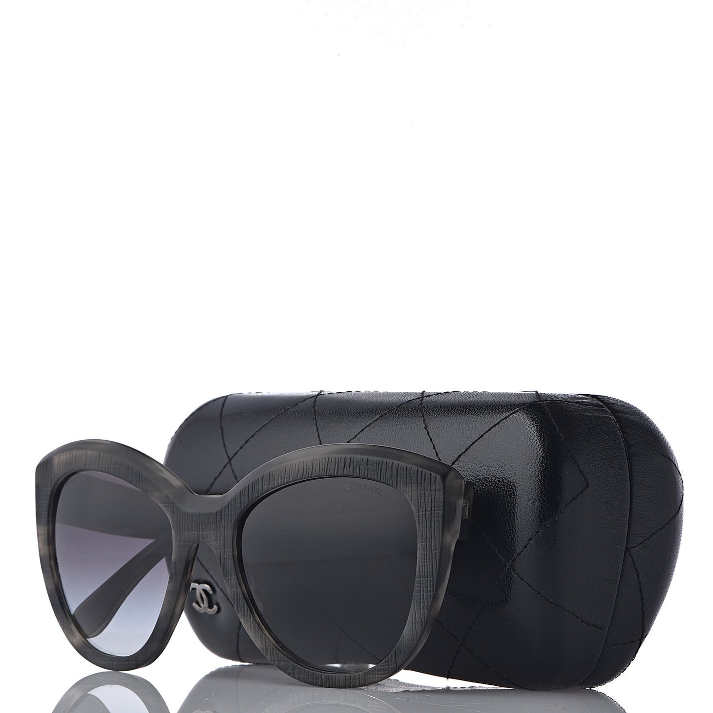 Tweed Effect CC Polarized Butterfly Signature Sunglasses 5332 Grey