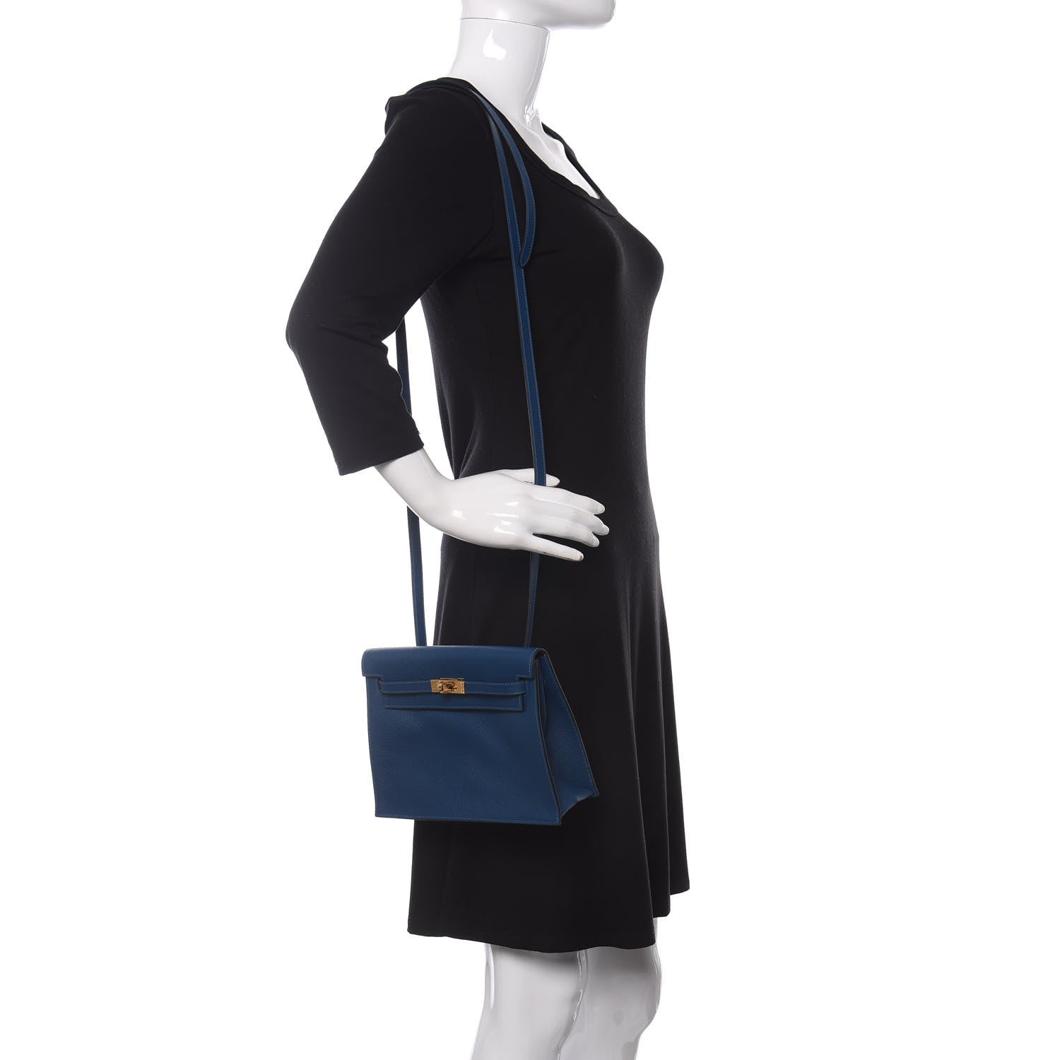 Hermes Evercolor Kelly Danse II Belt Bag Deep Bleu 2 of 13