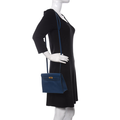 Hermes Evercolor Kelly Danse II Belt Bag Deep Bleu 2 of 13