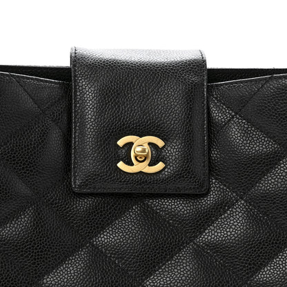 Chanel Caviar Diamond Flap Shoulder Bag Black 4 of 16