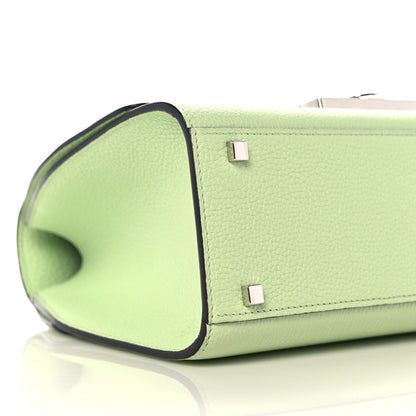 Moynat Taurillon Blush Rejane PM Aqua 8 of 9