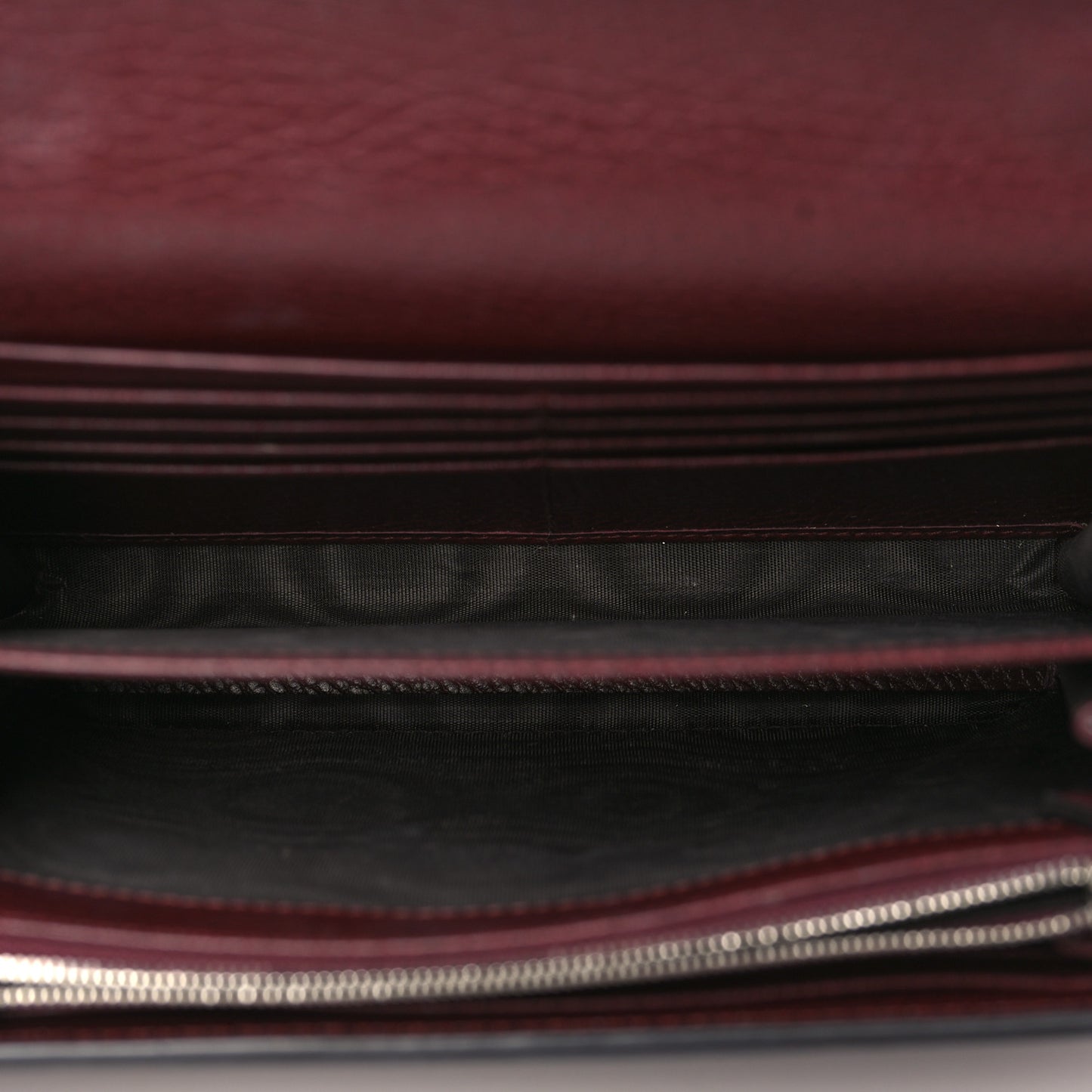 Dollar Calfskin Crystal Mini Dionysus Chain Wallet Vintage Bordeaux