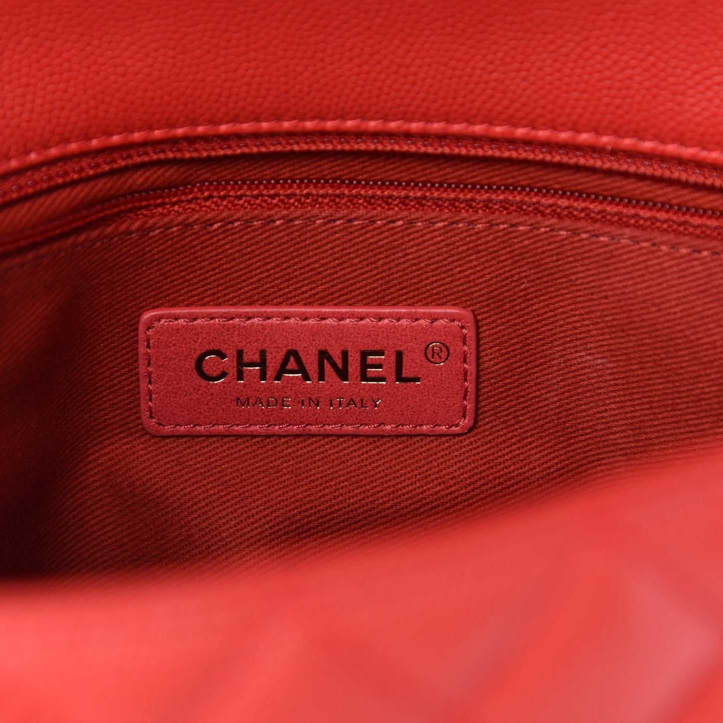 Caviar Quilted Small Coco Handle Flap Red