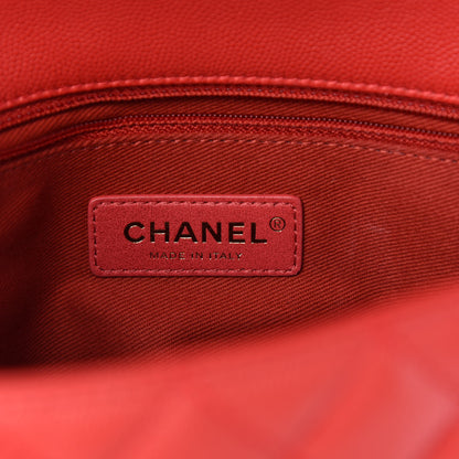 Chanel Caviar Quilted Small Coco Handle Flap Red 6 of 11