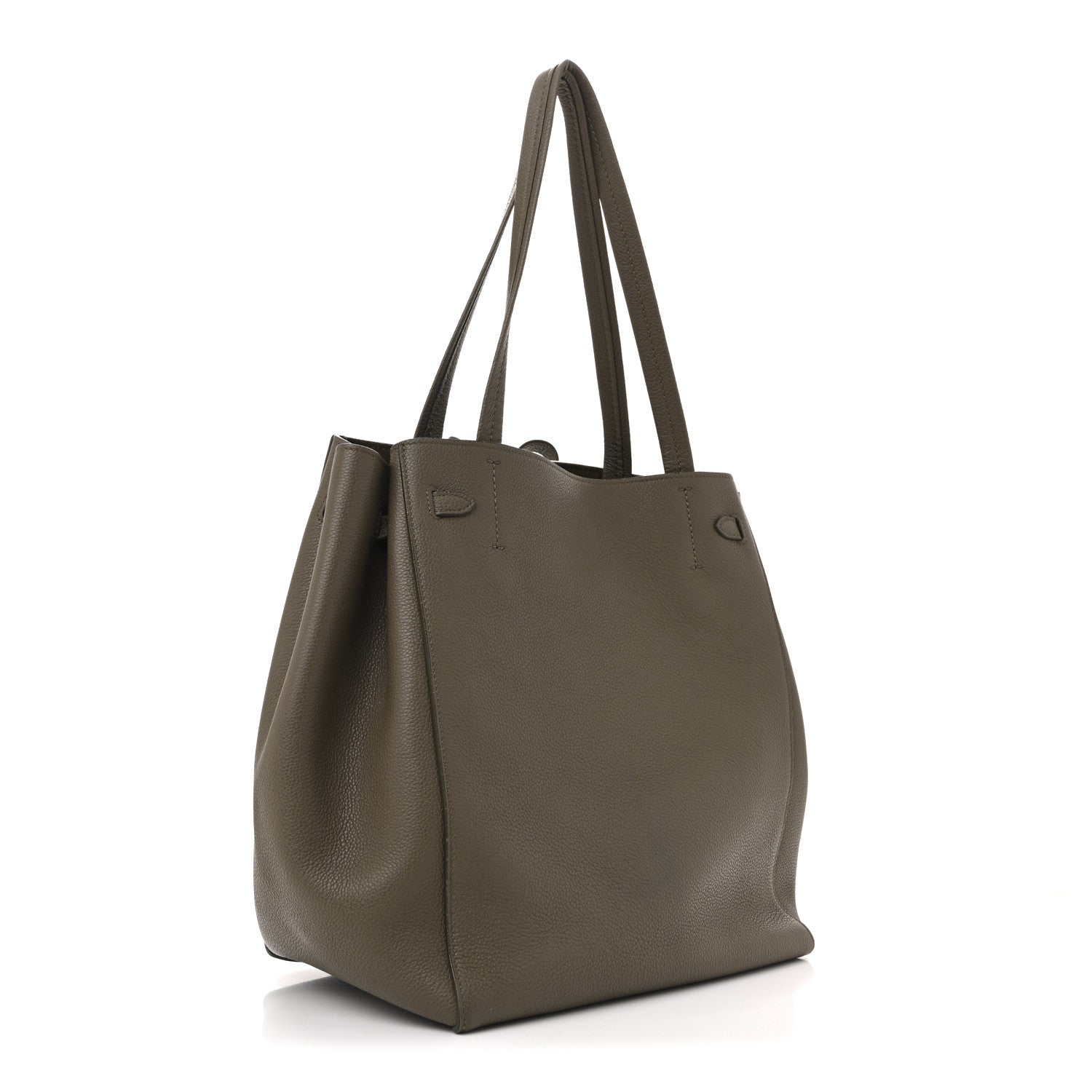 Celine Soft Grained Calfskin Small Belt Cabas Phantom Taupe 3 of 13