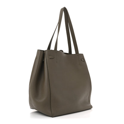 Celine Soft Grained Calfskin Small Belt Cabas Phantom Taupe 3 of 13