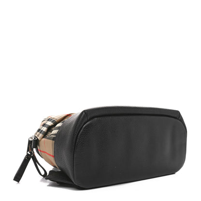Burberry House Check Canvas Calfskin Small Nico Backpack Archive Beige 4 of 9