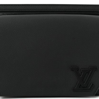 Louis Vuitton Grained Calfskin Aerogram Takeoff Sling Black 8 of 10