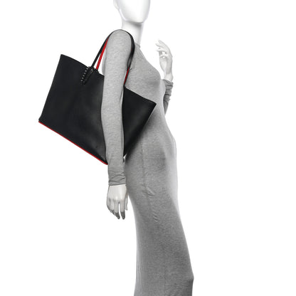 Christian Louboutin Calfskin Spikes East West Cabata Tote Black 2 of 12