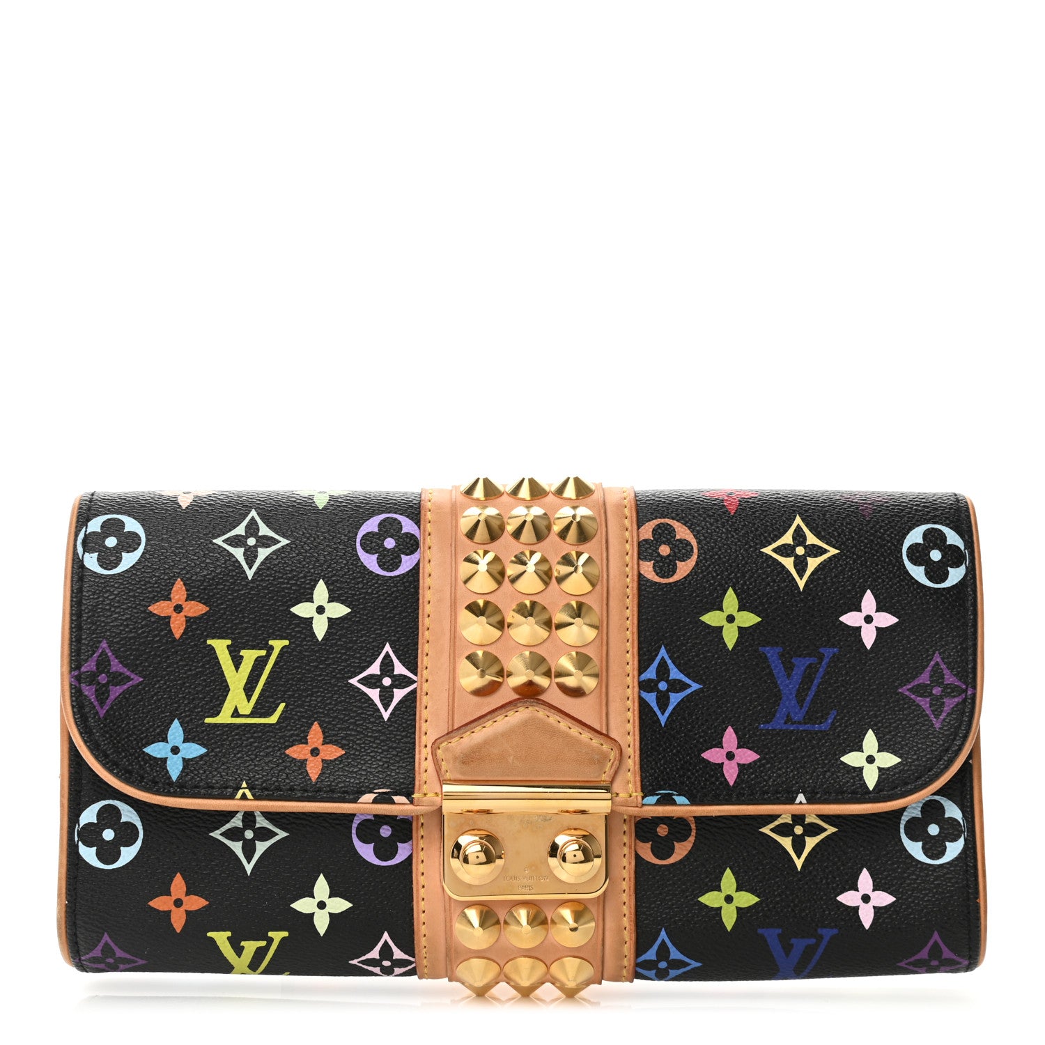 Louis Vuitton Monogram Multicolor Courtney Clutch Black 1 of 11
