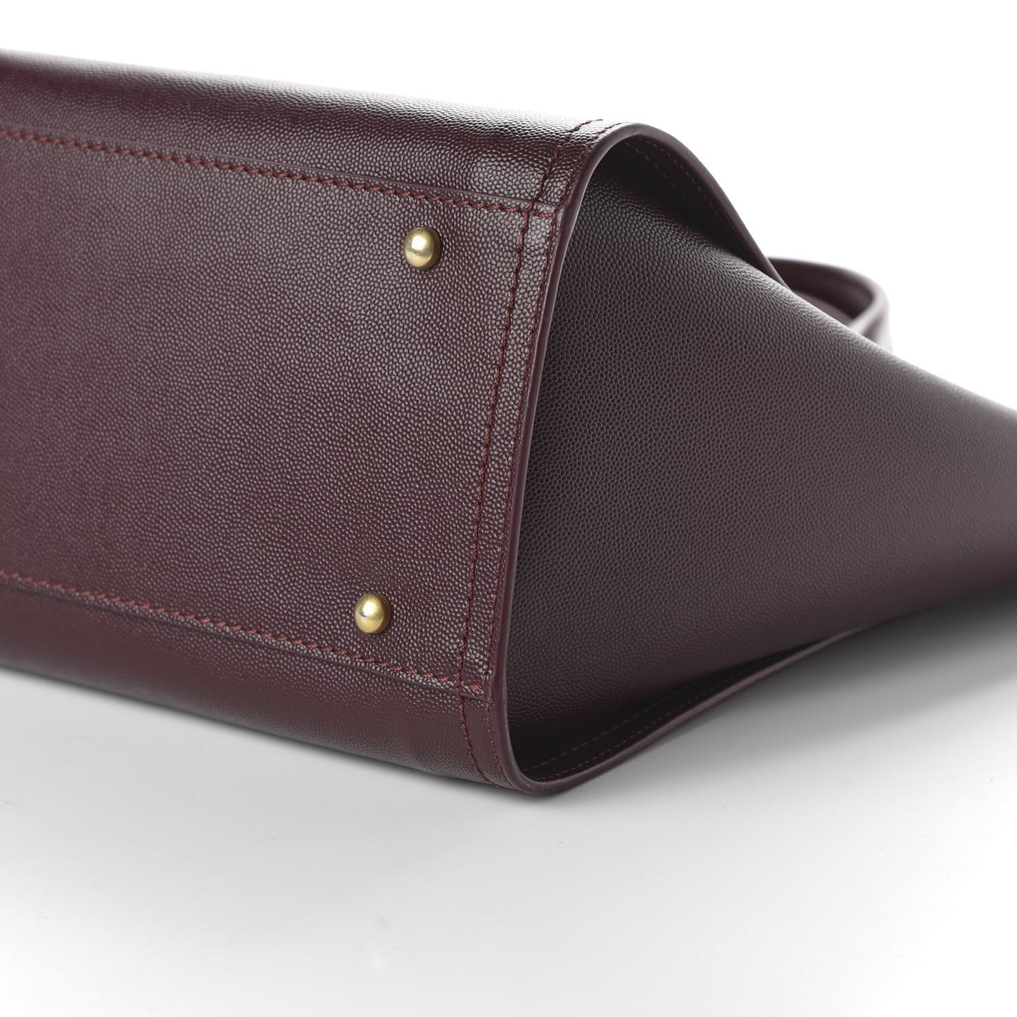 Caviar Medium Studded Deauville Tote Burgundy