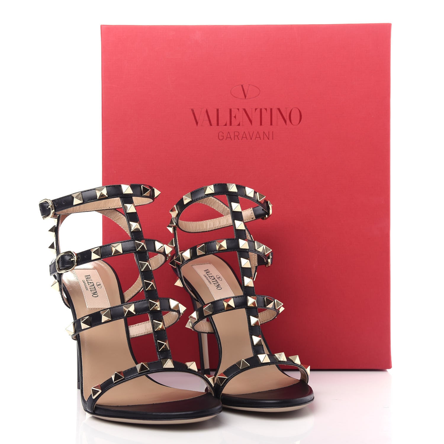 Valentino Garavani Nappa Rockstud Gladiator 105mm Sandals 36.5 Black 11 of 11
