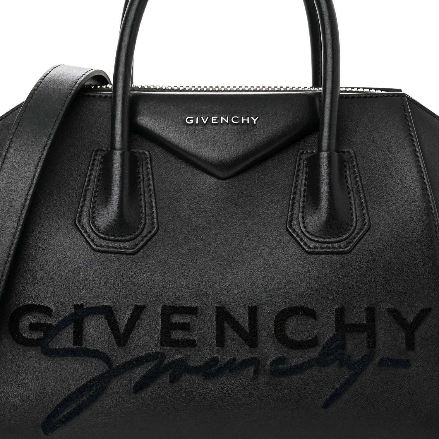 Givenchy Calfskin Signature Logo Small Antigona Black 8 of 10