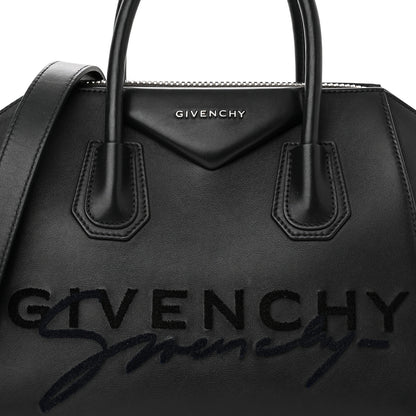 Givenchy Calfskin Signature Logo Small Antigona Black 8 of 10