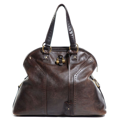 Saint Laurent Calfskin Oversized Muse Brown 1 of 9