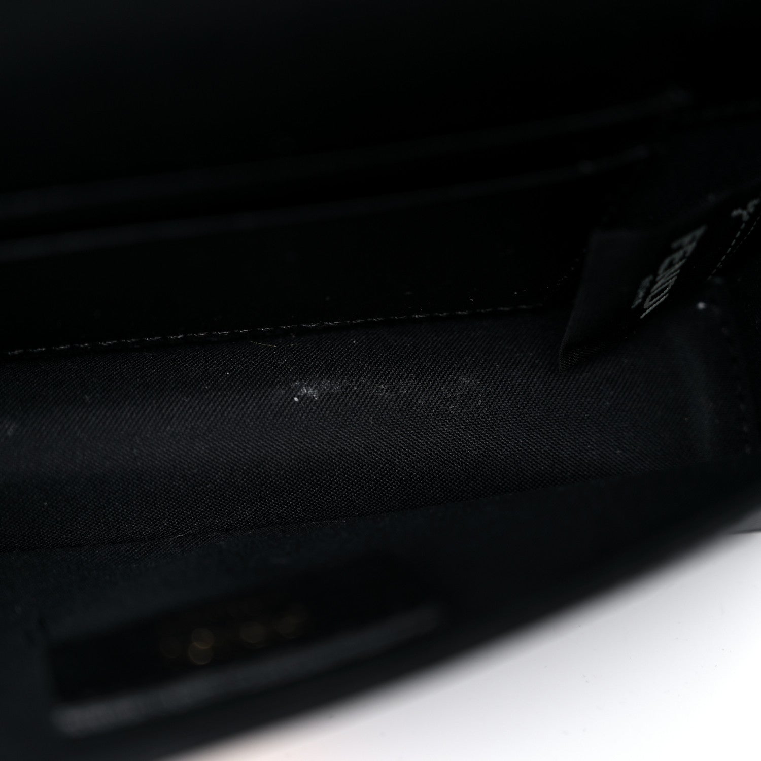 Fendi Vitello Cruise F is Fendi Bi-Color FF 1974 Embossed Envelope Belt Bag Maya Black 14 of 16