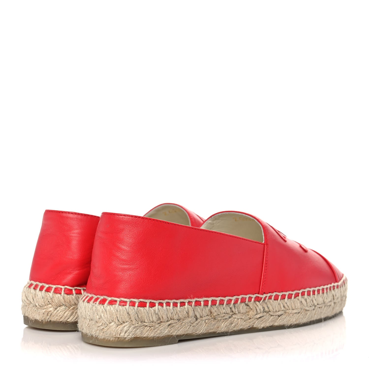 Chanel Lambskin CC Espadrilles 39 Red 4 of 8