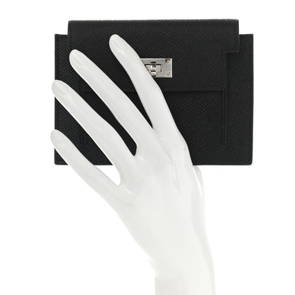 Hermes Epsom Kelly Pocket Compact Wallet Black 2 of 7