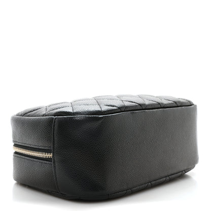 Chanel Caviar Quilted Medium Curvy Pouch Cosmetic Case Black 4 of 11