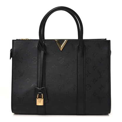 Louis Vuitton Monogram Cuir Plume Very Tote MM Black 1 of 8