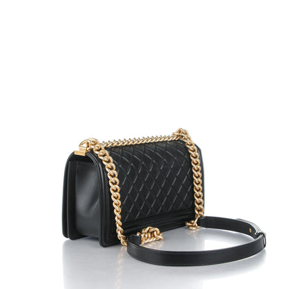 Chanel Lambskin Quilted Medium Boy Flap Black 3 of 7