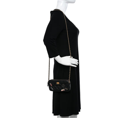Chanel Aged Calfskin Lucky Charms 2.55 Reissue Small Clutch With Chain Black 2 of 13