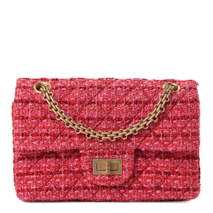 Chanel Tweed Quilted Mini 2.55 Reissue Flap Red Ecru Black 1 of 4