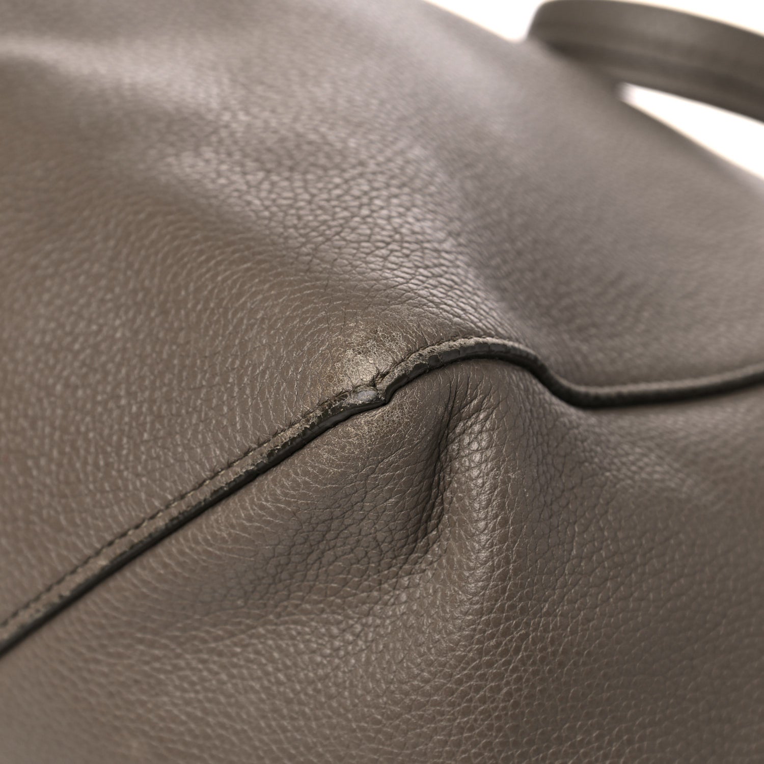 Celine Soft Grained Calfskin Medium Belt Cabas Phantom Souris 7 of 16